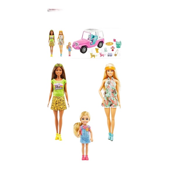 2 Barbie Replacement Dolls for Barbie 2021 Wildlife Adventure Gift Set - Picture 6 of 8